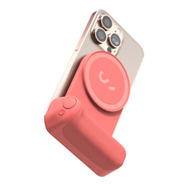 SHIFTCAM - SnapGrip Multi-function Wireless Bluetooth Shutter Camera Selfie Grip Magsafe Charging Shooting Camera Apple Iphone 14 ProAndroid Power Bank - Grapefruit Red – LP-151 - party X party
