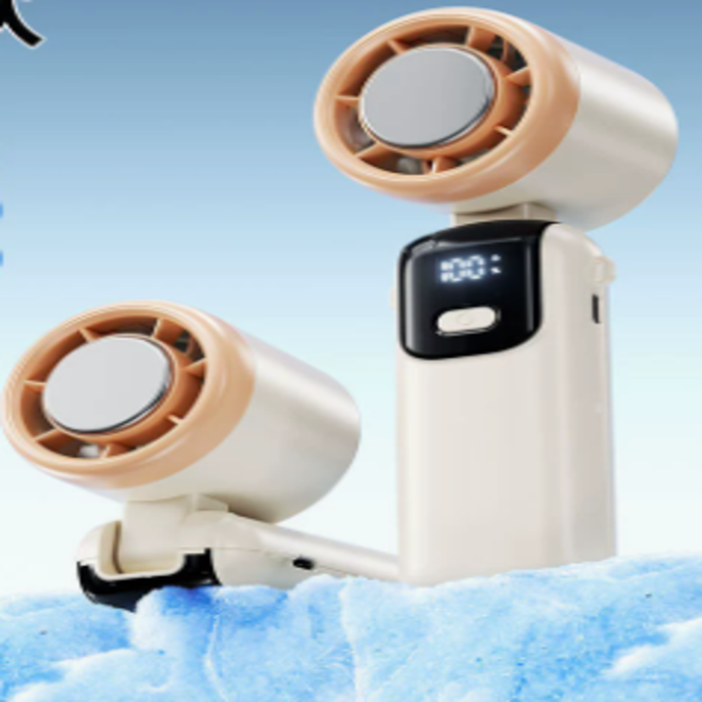 Mini Handheld USB Fan – Quiet High-Airflow Fan with Digital Display & Long Battery Life | HF0012 party X party