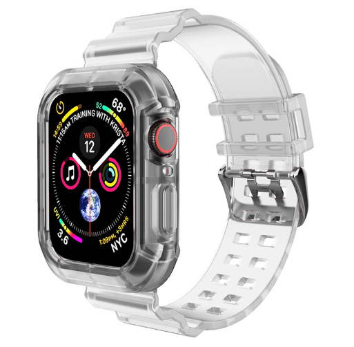 Applicable to iWatch10 glacier one-piece strap tpu transparent watch strap case one-piece apple strap – SW-10 - party X party