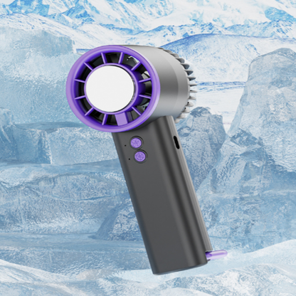 New Cooling Handheld Fan – High-Speed Semiconductor Ice Cooling Fan with Mist Spray for Outdoor Use | HF0010 party X party