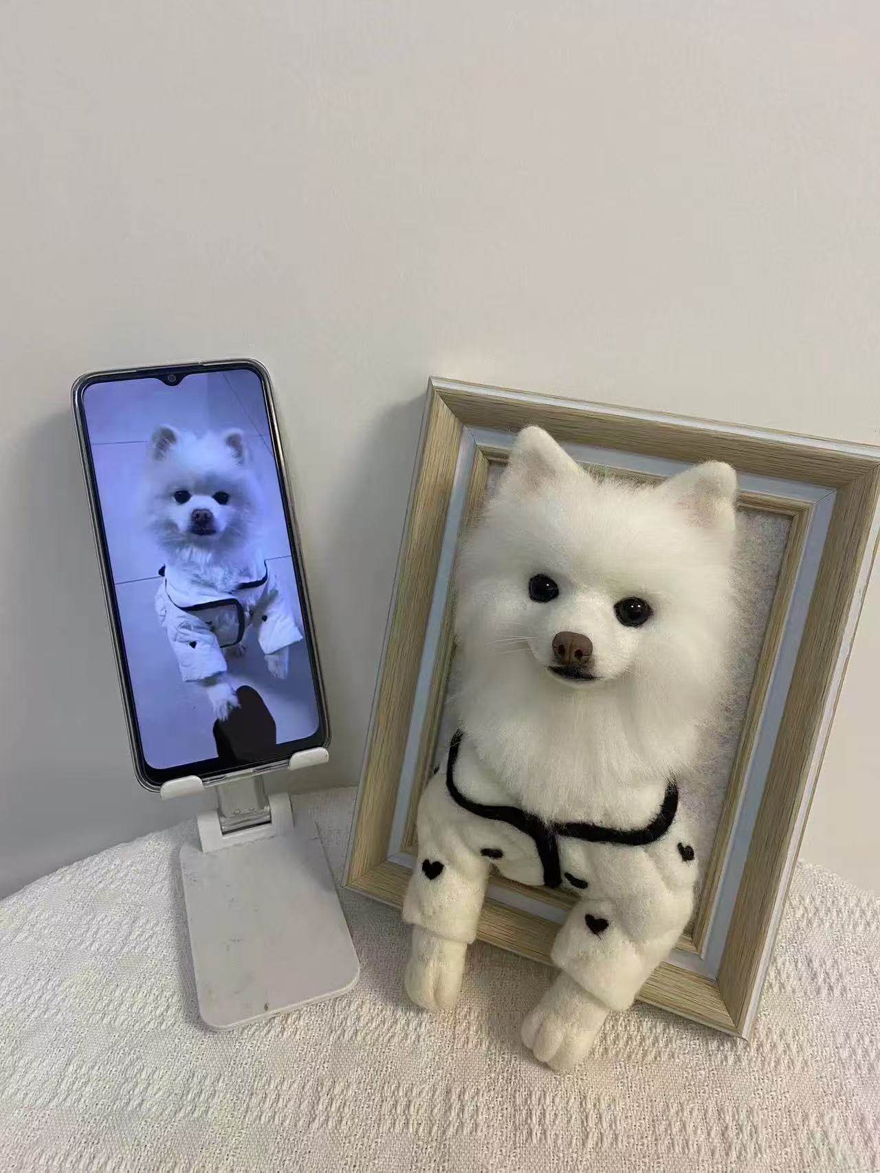 Dog pet photo frame-customized according to your image-wool felt handmade simulation photo frame – CW02