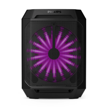 Philips TAX2208 30 W Bluetooth Party Speaker | RGB Lights, Karaoke Mic, TWS – Black LP‑133 - party X party