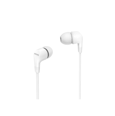 Philips TAE1105WT/00 3.5 mm Wired In‑Ear Headphones – White LP‑115 | 10 mm Drivers & 1.2 m Cable - party X party