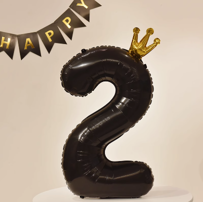 Black Crown Digital Balloon 40" Party Decoration - B180 party X party