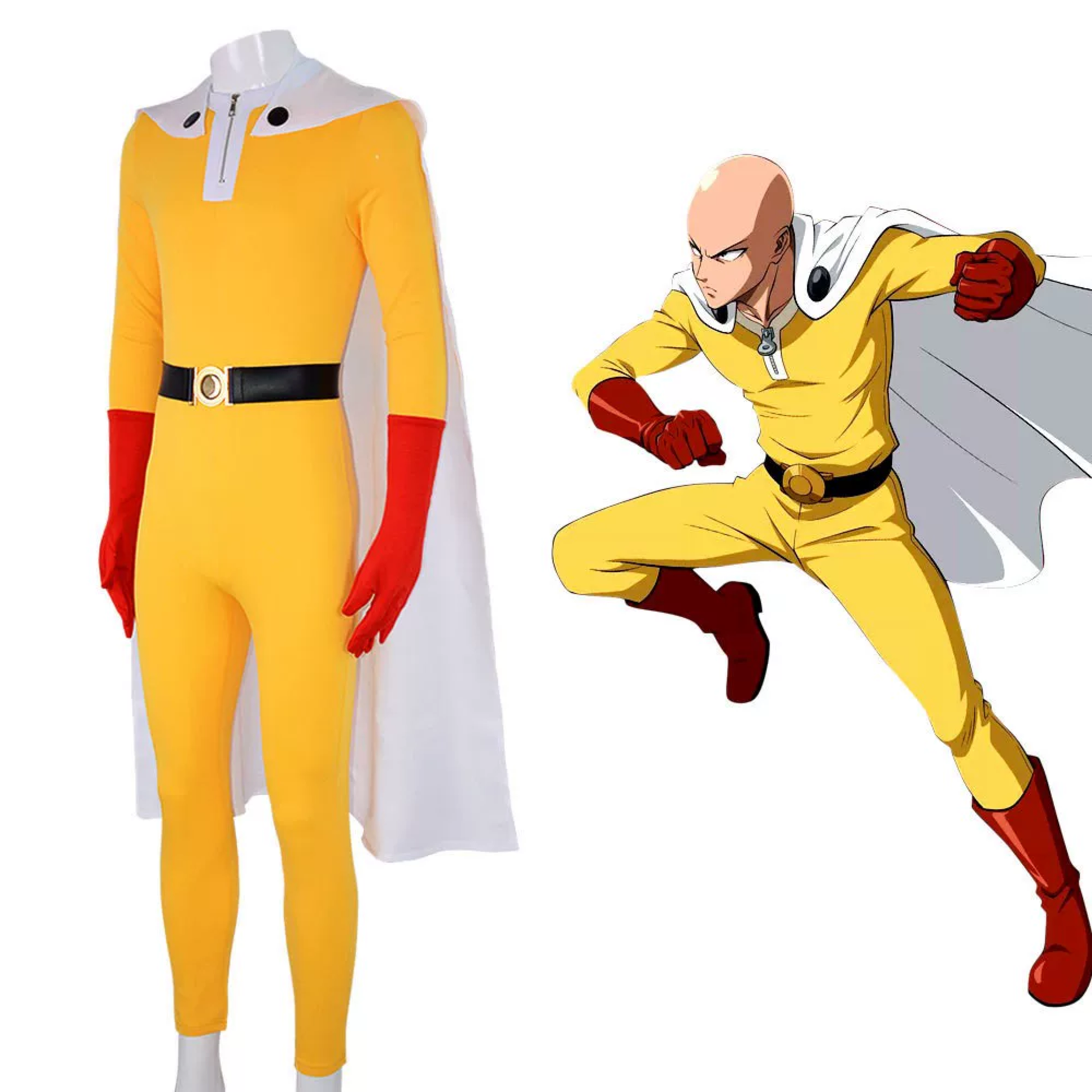 One Punch Man Anime Character Roleplay Outfit - Saitama Cosplay Costume – | DC009 party X party
