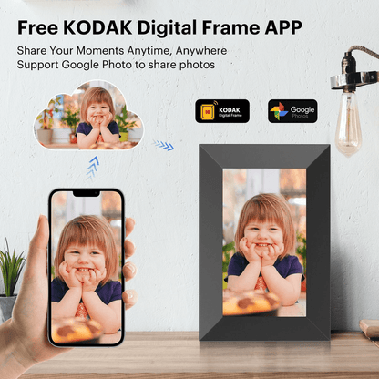 Kodak - RCF-702P 7-inch HD 1024600 IPS Digital Photo Frame (Black) – LP-235
