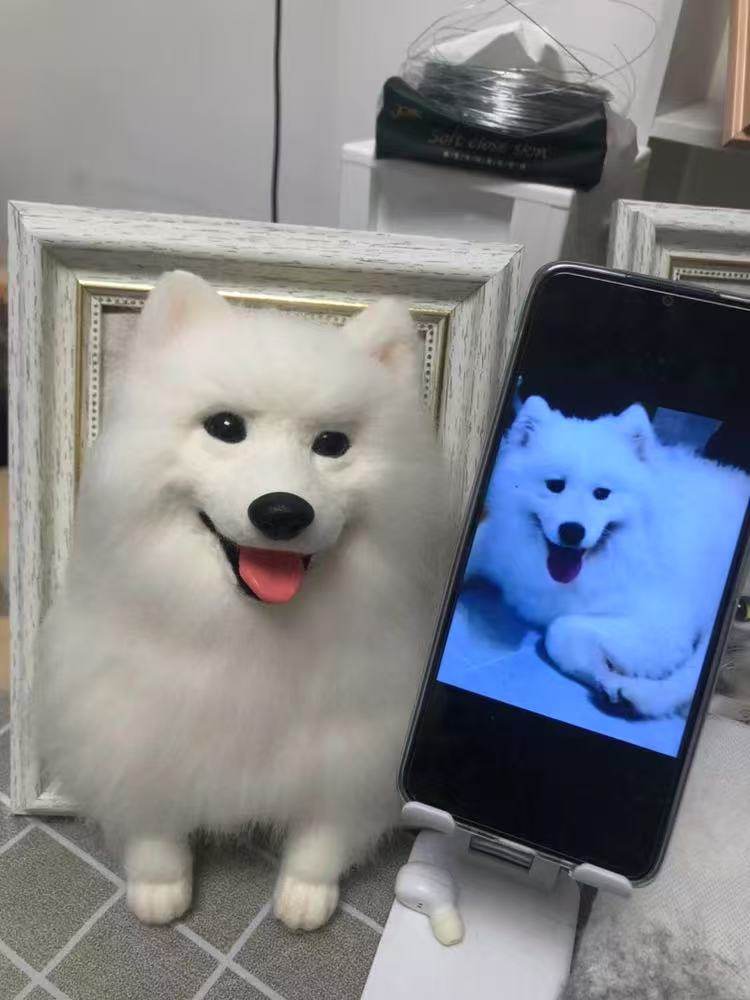 Dog pet photo frame-customized according to your image-wool felt handmade simulation photo frame – CW02
