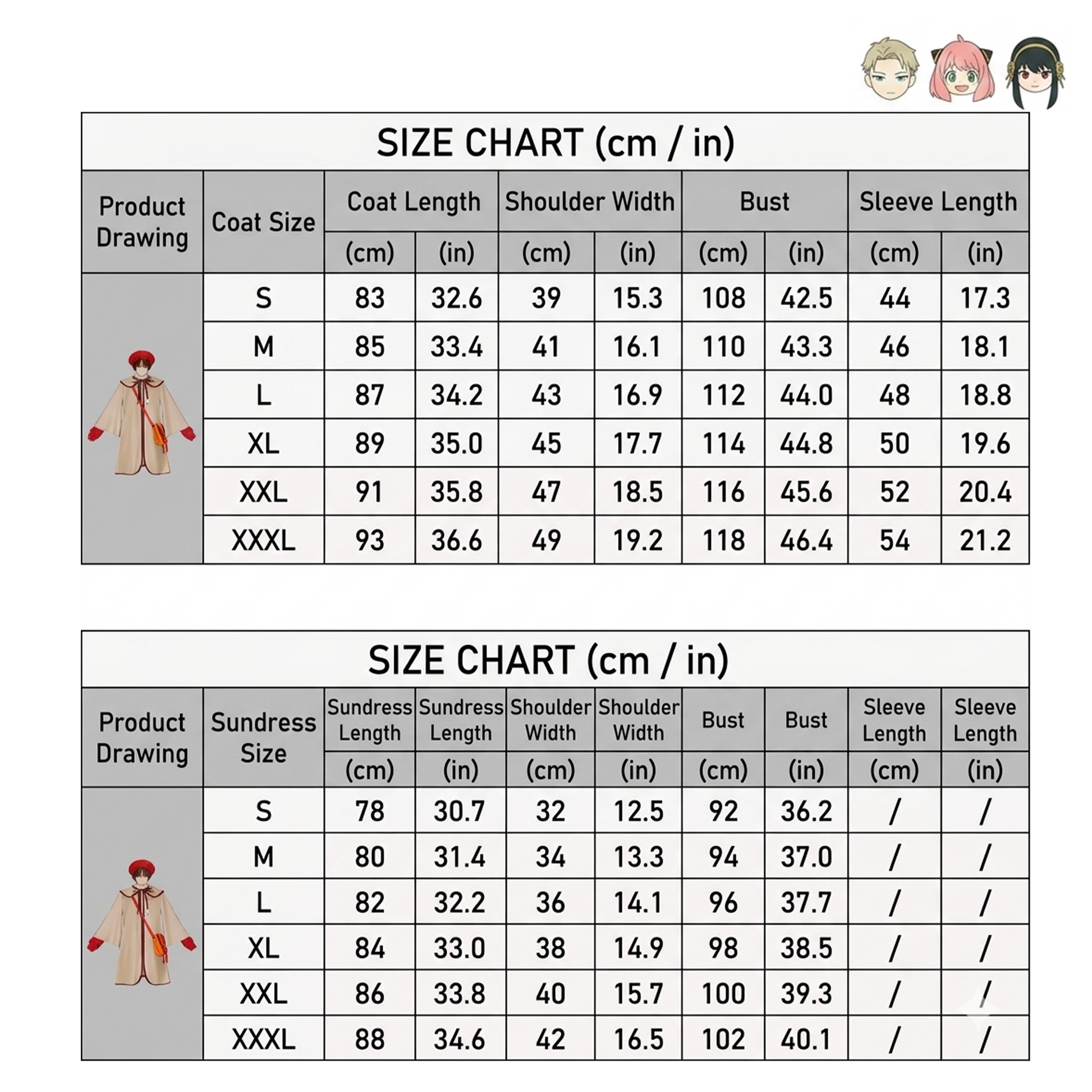 Spy x Family Anya Movie Cosplay Costume – Full Set with Coat, Dress & Bag SF017 party X party