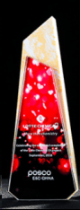 Crystal Trophy Red Crystal Trophy Customizable Color Creative Trophy – TR-265 - party X party