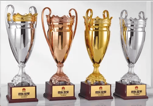 Engravable Metal Trophy | Creative Commemorative Award in Four Colors – TR-1610 - party X party