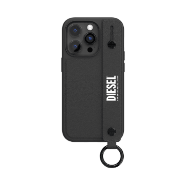 DIESEL - Leather Handstrap Case FW22 for iPhone 14 Pro Max Phone Case (blackwhite) 50286 – LP-247 - party X party