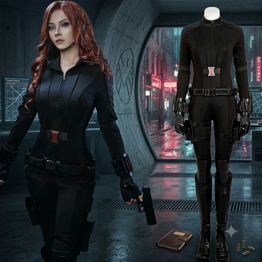 Black Widow Captain America 3: Civil War Cosplay Costume – Marvel Avengers Women’s Bodysuit | MTJ318 party X party
