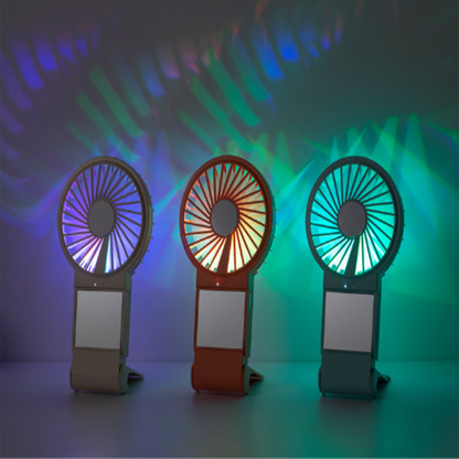 Mini Handheld Fan – Simple Mini Handheld Fan with Makeup Mirror & Phone Stand | HF01 party X party