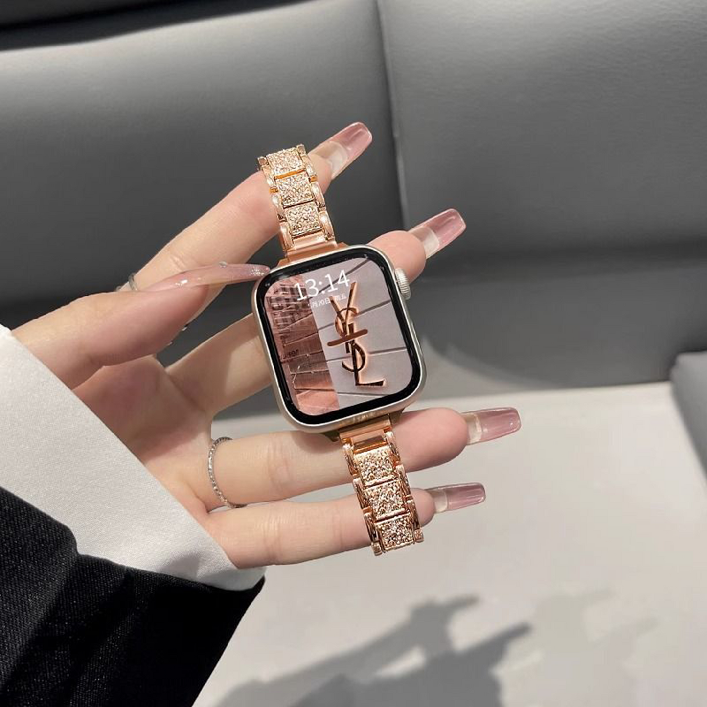 Apple Watch Strap – Full Diamond Luxury Metal Band SW-18 party X party