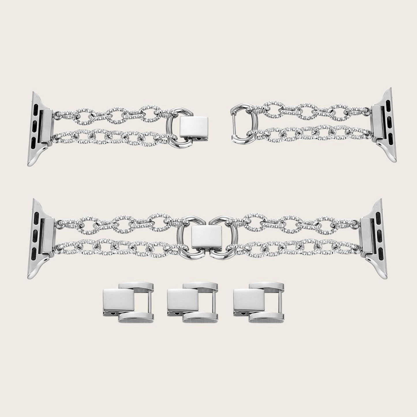Apple Watch Stainless Steel Strap – Double Row Round Links SW-20 party X party