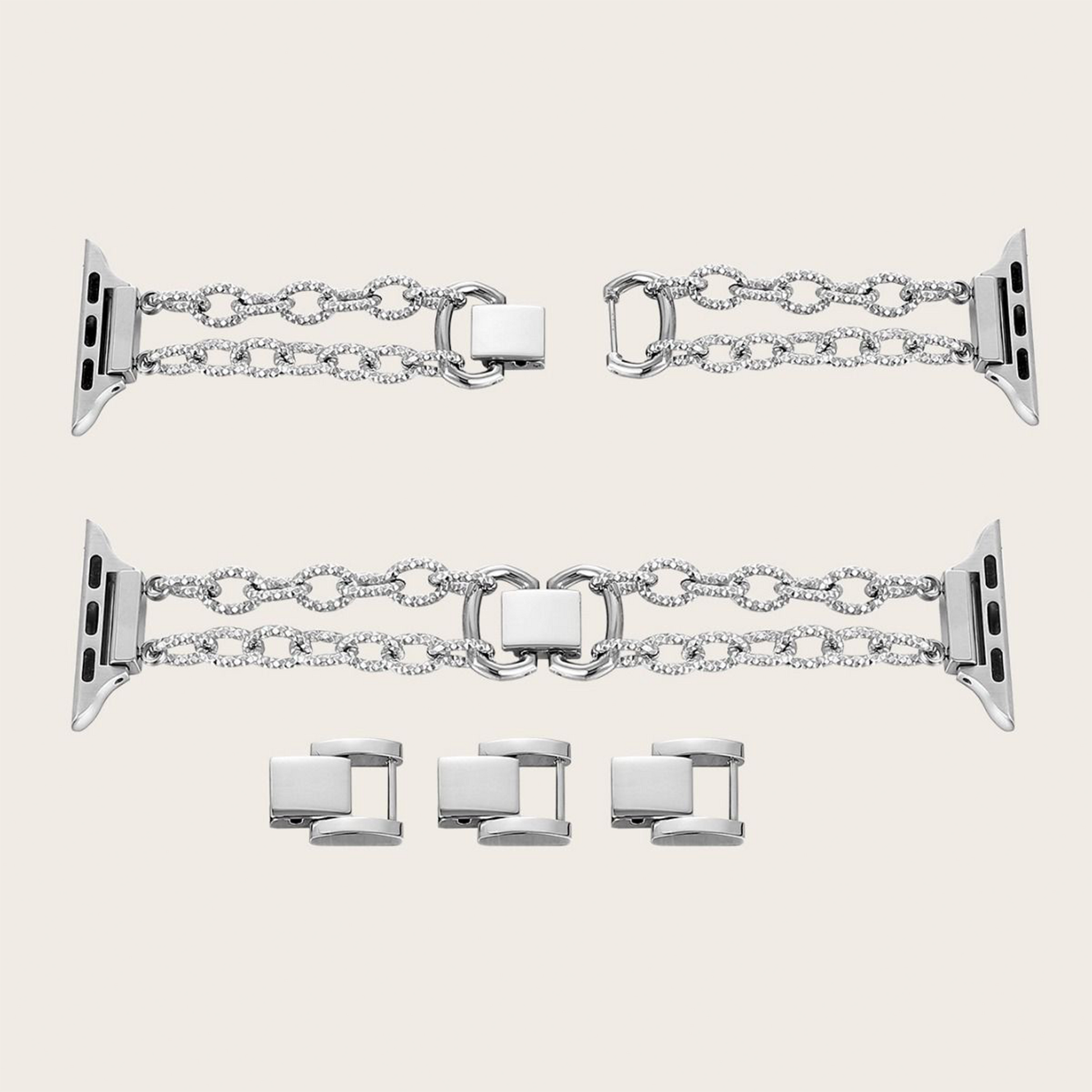 Apple Watch Stainless Steel Strap – Double Row Round Links SW-20 party X party