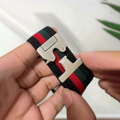 Apple Watch Elastic Color-Block Sports Strap – Trendy Nylon Band SW-24 party X party