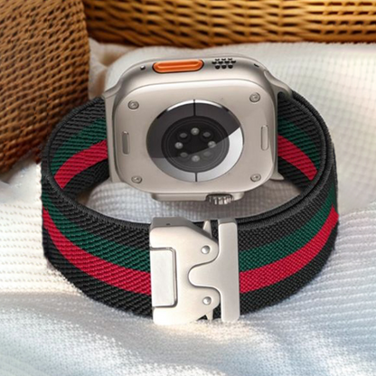 Apple Watch Elastic Color-Block Sports Strap – Trendy Nylon Band SW-24 party X party