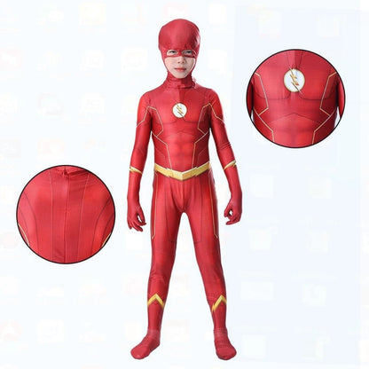 The Flash Season 5 Cosplay Costume Bodysuit with Mask Youth Adult Superhero Jumpsuit Halloween Outfit – DC302 party X party