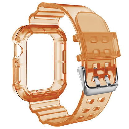 Applicable to iWatch10 glacier one-piece strap tpu transparent watch strap case one-piece apple strap – SW-10 party X party