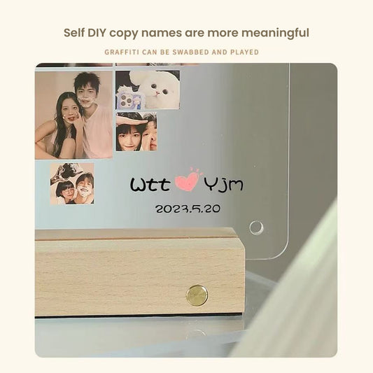 Acrylic Anniversary Couple Gift Custom Photo Ornament — Heart Puzzle Design -- D-15 party X party