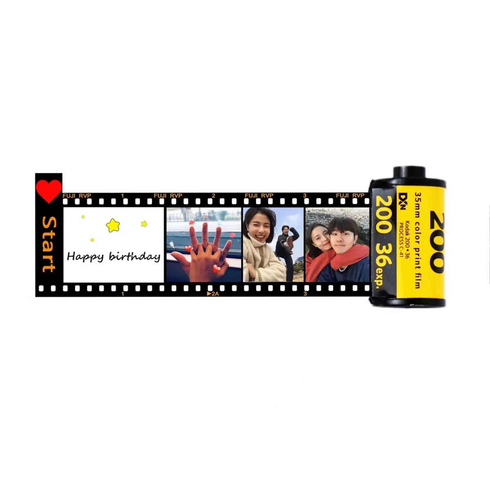 Customized Photo Film Roll Surprise Gift Box for Anniversaries and Birthdays- D-18 party X party