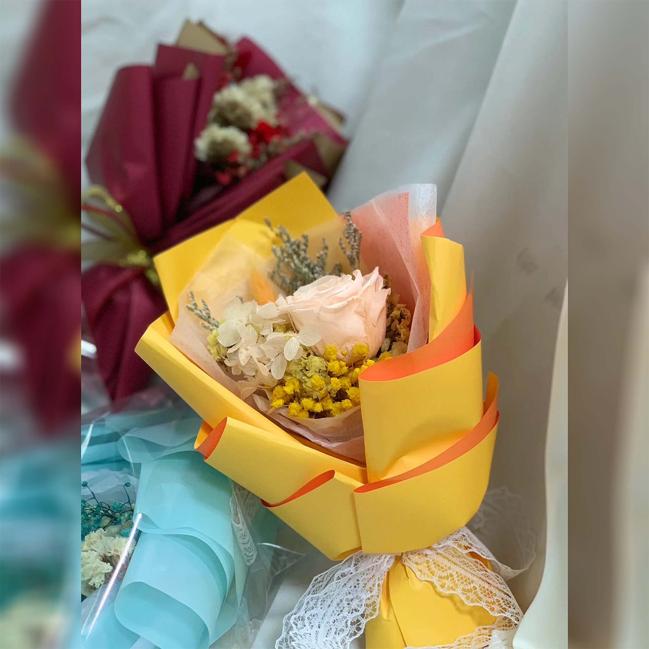 💕小乾花束🌹紀念日 生日 求婚 畢業裝飾禮物--F02