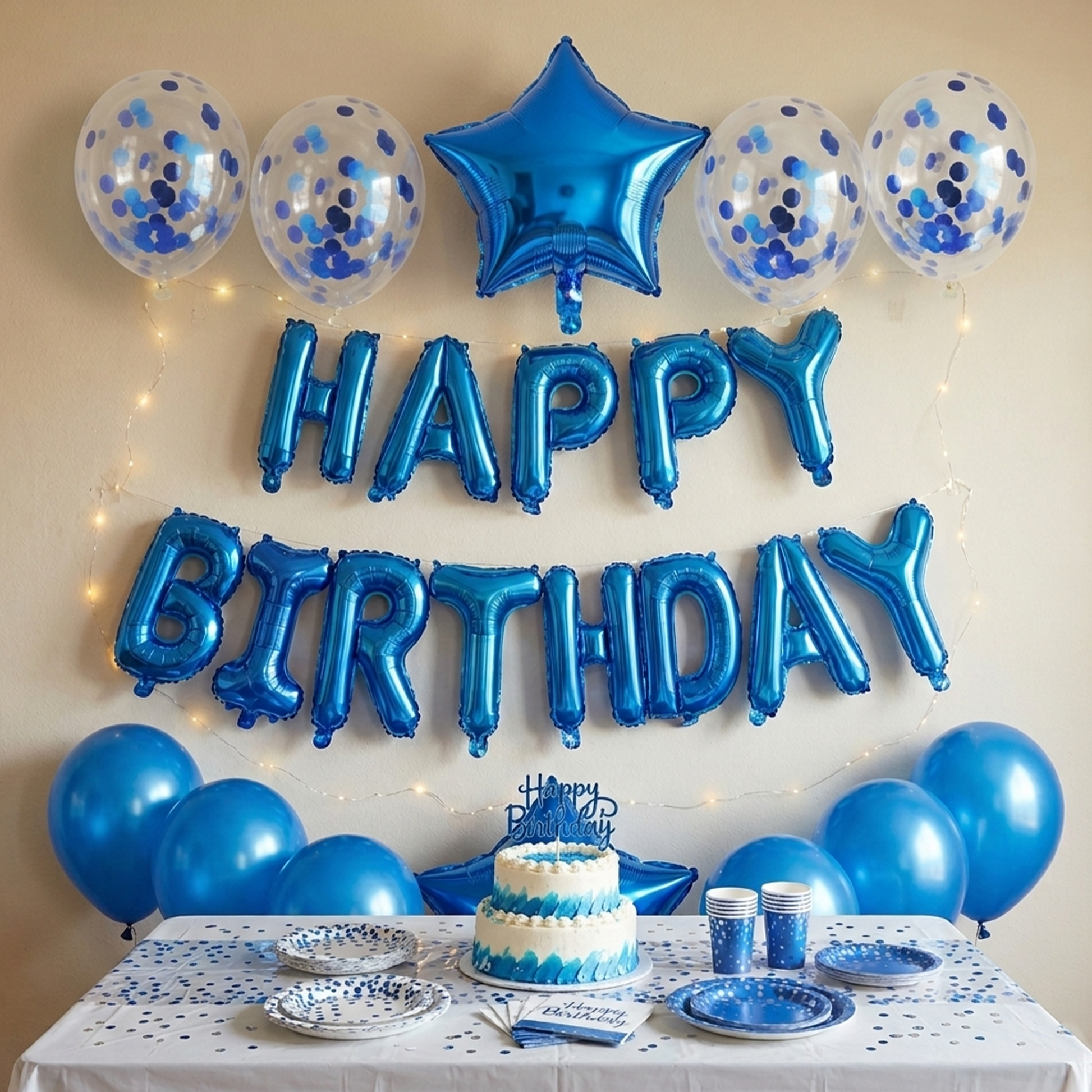 Sequin Balloon Party Decoration Birthday Party Set Blue – Blue Sequin Balloon Decoration S006 party X party