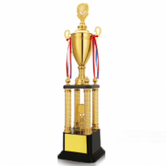 Engravable Metal Trophy | Creative Commemorative Award in Optional Sizes – TR-1430 - party X party