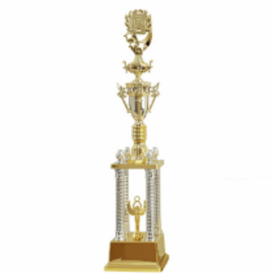 Engravable Metal Trophy | Creative Commemorative Award in Optional Sizes – TR-1460 - party X party