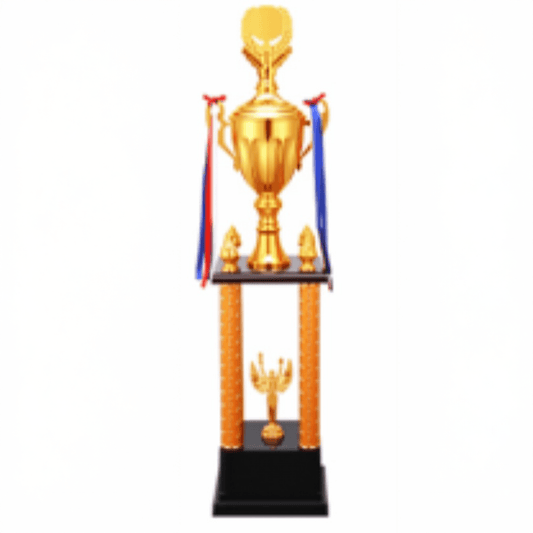 Engravable Metal Trophy | Creative Commemorative Award in Optional Sizes – TR-1470 - party X party