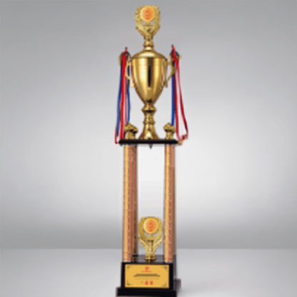 Engravable Metal Trophy | Creative Commemorative Award in Optional Sizes – TR-1480 - party X party