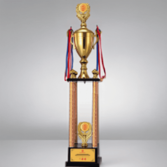 Engravable Metal Trophy | Creative Commemorative Award in Optional Sizes – TR-1480 - party X party
