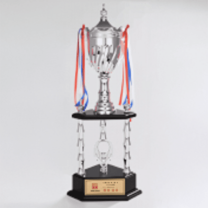 Engravable Metal Trophy | Creative Commemorative Award in Three Colors – TR-1535 - party X party