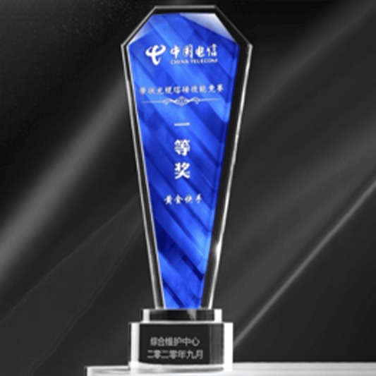 Crystal trophy hexagonal crystal can change color – TR-155 - party X party