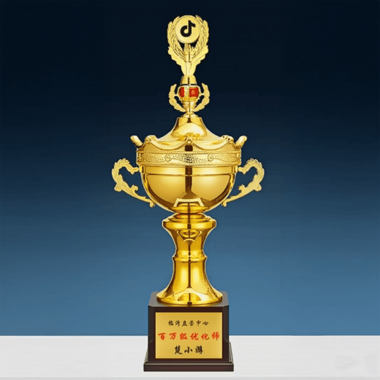 Engravable Metal Trophy | Creative Commemorative Award – TR-1560 - party X party