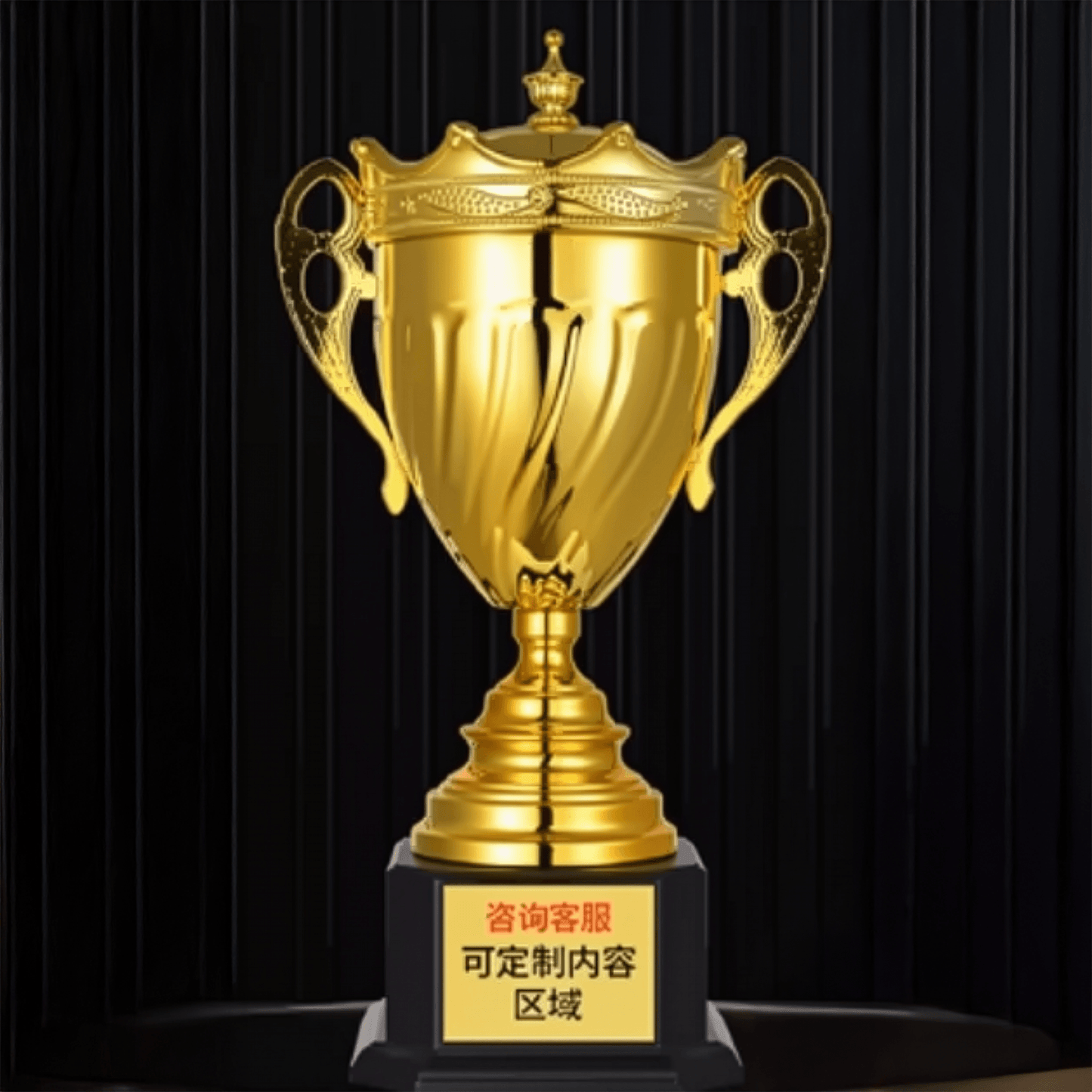 Engravable Metal Trophy | Creative Commemorative Award in Three Colors – TR-1565 - party X party