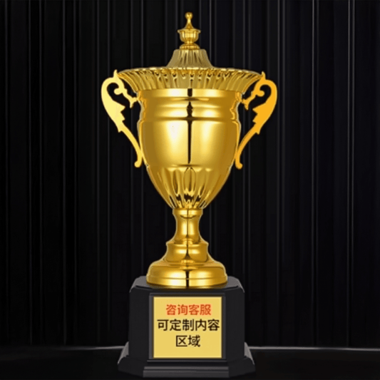 Engravable Metal Trophy | Creative Commemorative Award in Three Colors – TR-1585 - party X party