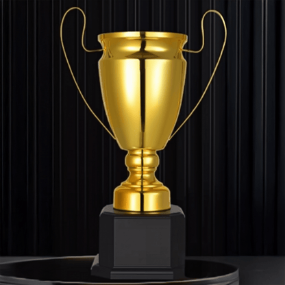 Engravable Metal Trophy | Creative Commemorative Award in Three Colors – TR-1590 - party X party