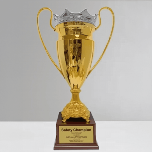 Engravable Metal Trophy | Creative Commemorative Award in Three Colors – TR-1635 - party X party