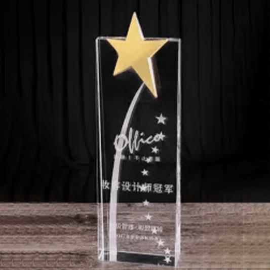 Crystal Trophy Metal Five-pointed Star Trophy Creative Trophy – TR-190 - party X party