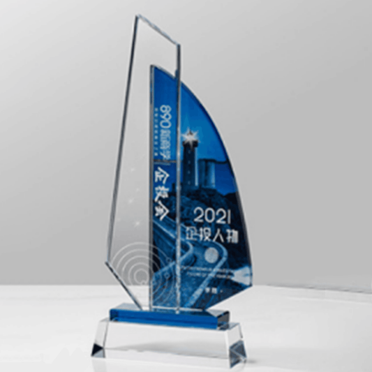 Crystal Trophy Sailboat Trophy Customizable Color Creative Trophy – TR-325 - party X party