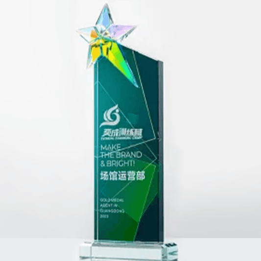 Trophy Creative Trophy Crystal Trophy Customizable Color Five-pointed Star Trophy – TR-335 - party X party