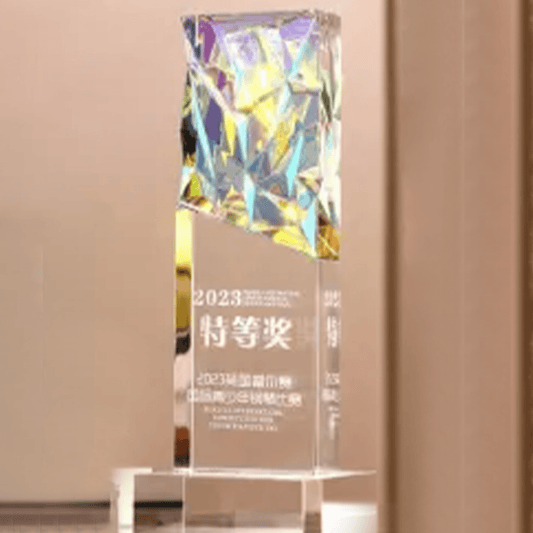 Crystal Trophy Creative Trophy Customizable Color Engraved Trophy – TR-340 - party X party
