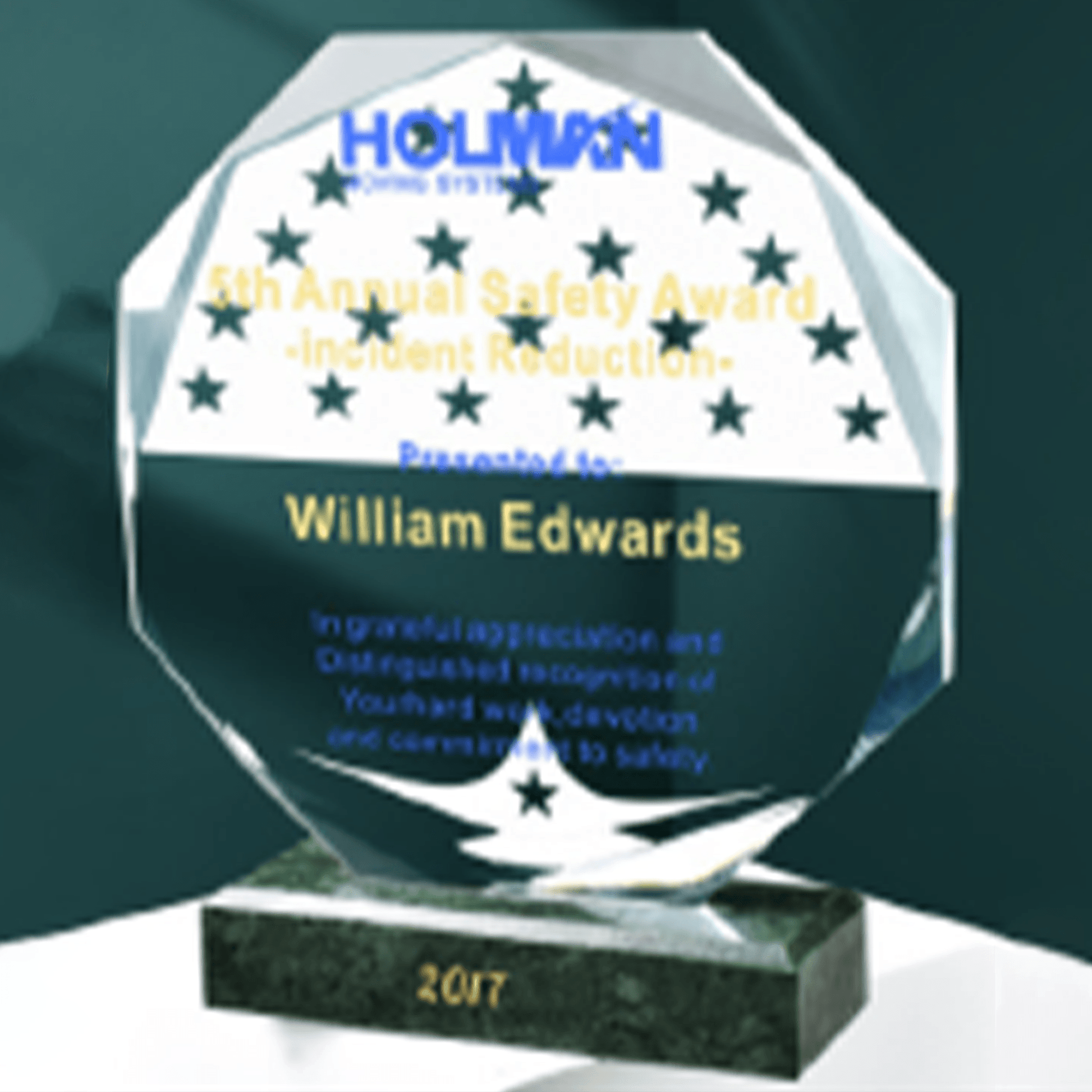 Crystal Trophy Fixed Size - Customizable Color and Engraving – TR-365 - party X party