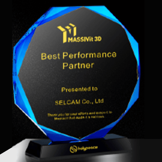 Crystal trophy - fixed size - changeable color - changeable crystal base - can be engraved – TR-405 - party X party