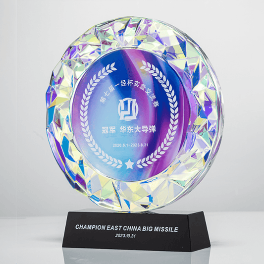 Crystal trophy base can be engraved Can be replaced with white crystal Fixed size Customizable color – TR-430 - party X party
