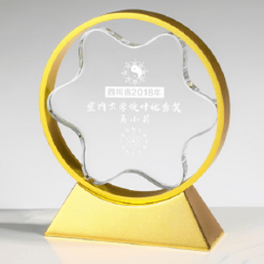 Crystal Trophy Metal Base-Engraveable – TR-445 - party X party