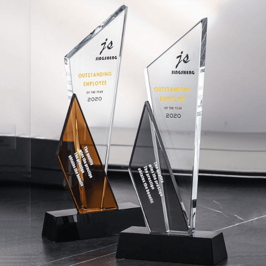 Crystal Trophy Creative Trophy Two-color available, engraving possible – TR-565 - party X party