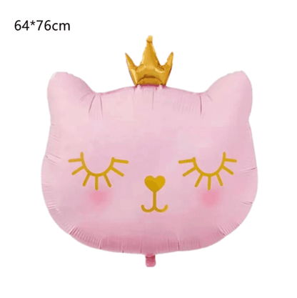 Party balloons cartoon crown pink cat balloon decoration balloon combination--S101 - party X party